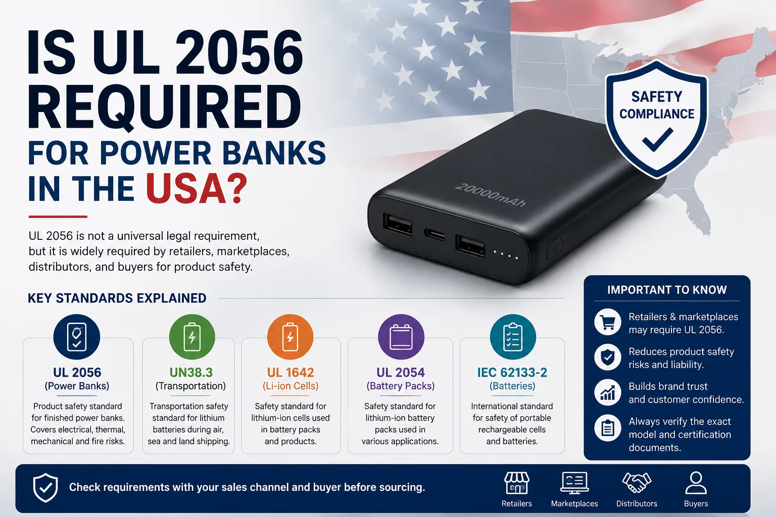 Is UL 2056 Required for Power Banks in the USA?