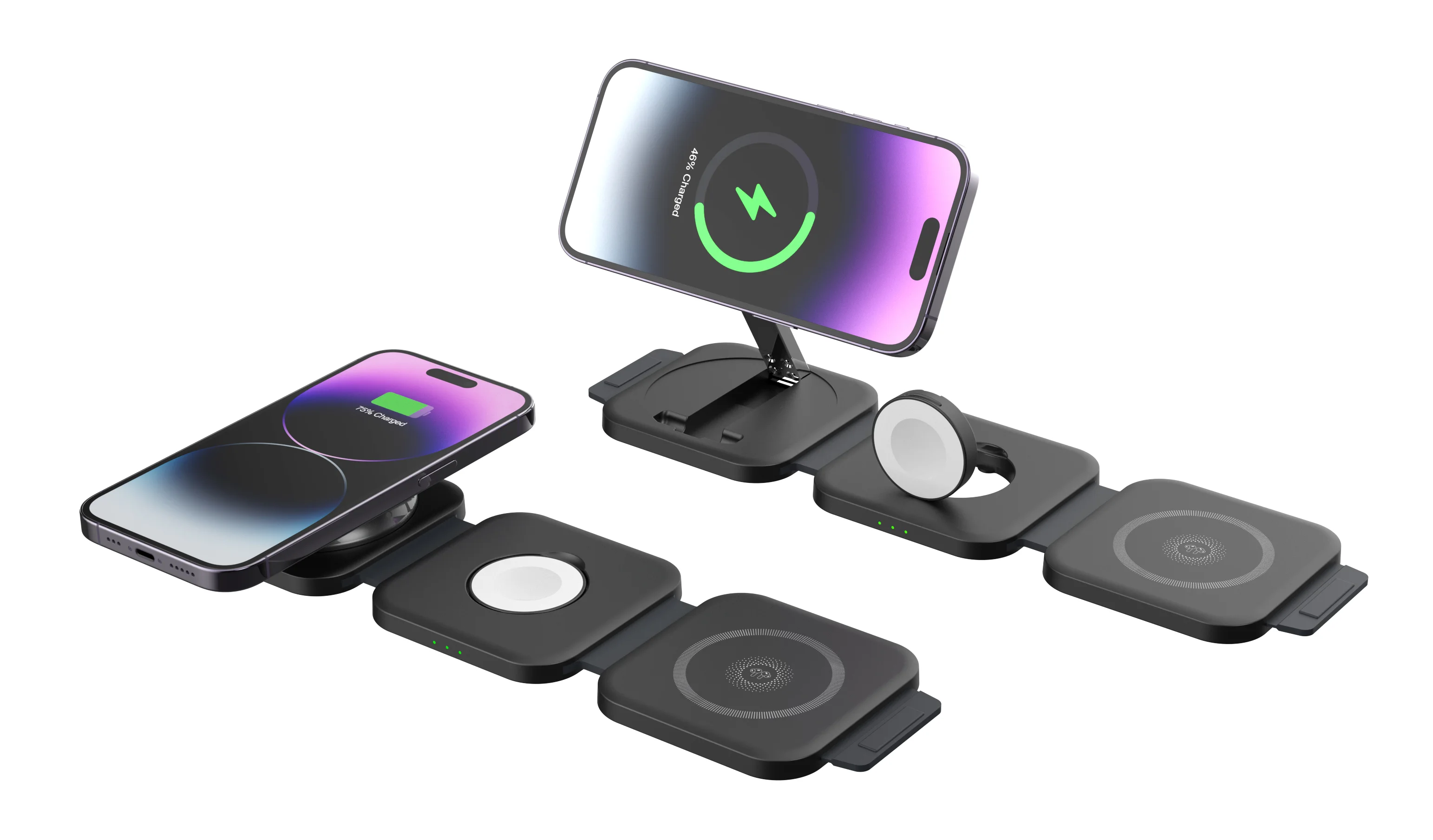 3-in-1 Foldable Magnetic Wireless Charging Station 15W – Model H21 product image 2