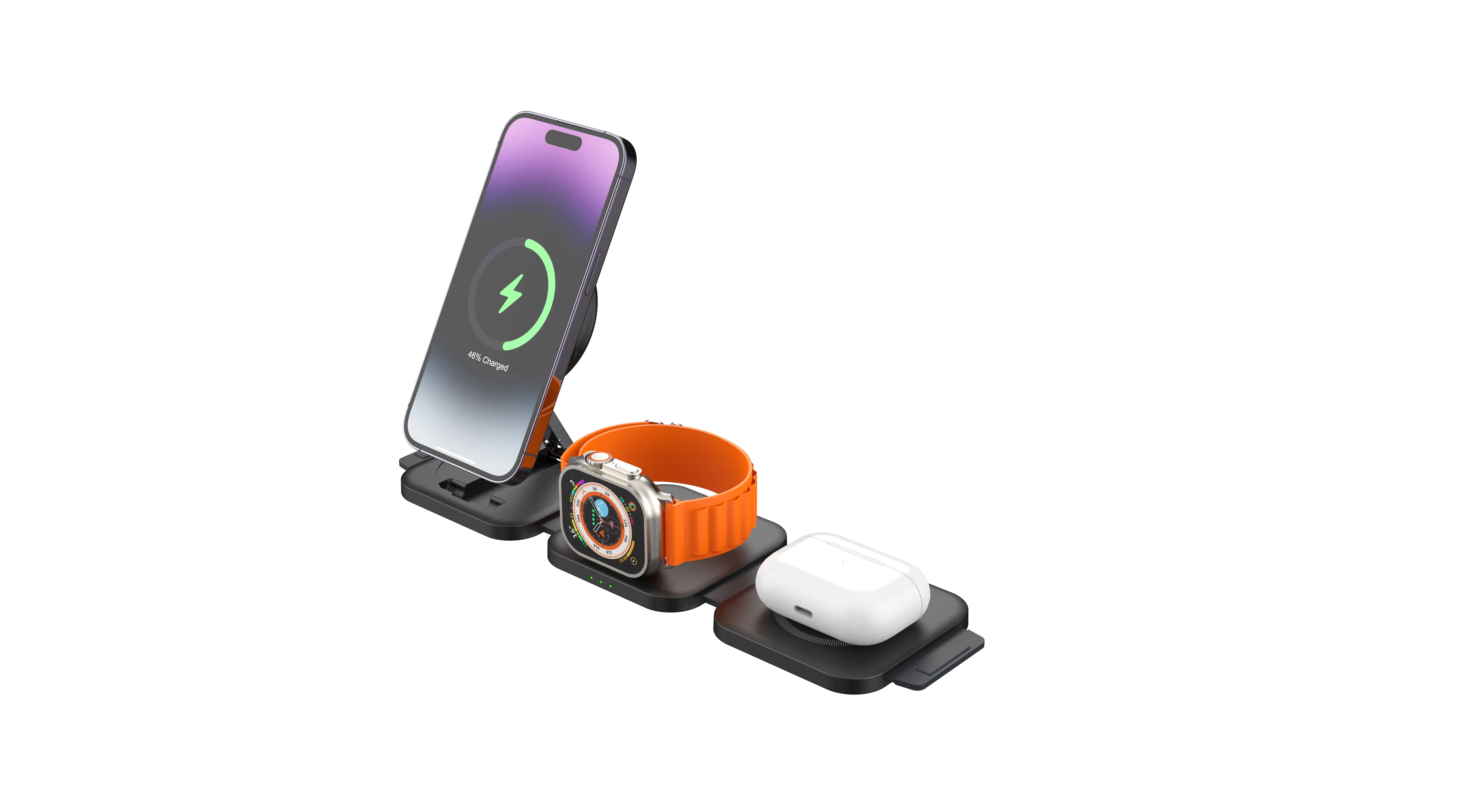 3-in-1 Foldable Magnetic Wireless Charging Station 15W – Model H21 product image 4