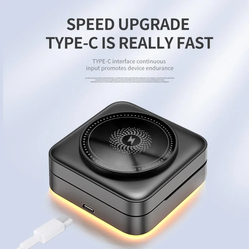 3-in-1 Foldable 15W Wireless Charging Station with Magnetic Alignment, QC3.0, Type-C Input product image 6