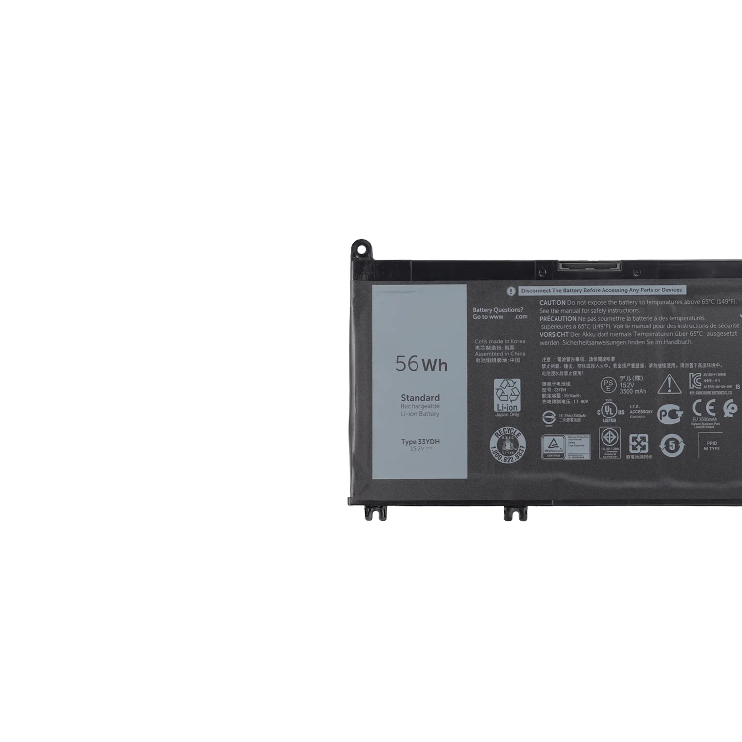 33YDH 15.2V 56Wh 4-Cell Lithium Battery for Dell Inspiron 13 7353 / 17 7000 / 7773 / 7778 / 7779 product image 5